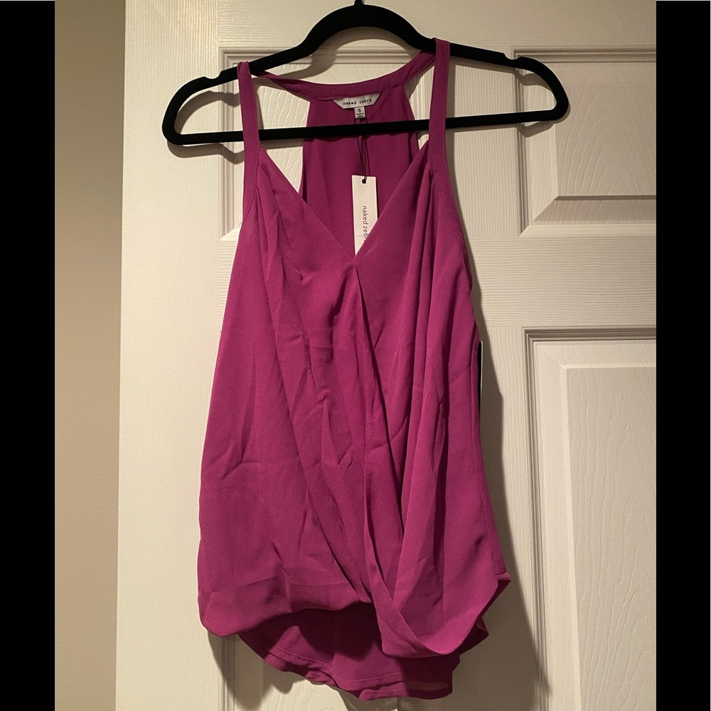 Halter Style Blouse Magenta; Size S - Unworn and tag still on!